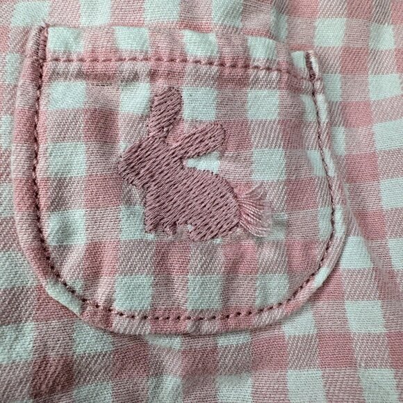 Carter's Just One You Baby Girls Gingham Bunny Overall Skirt Easter Pink 9M - Picture 2 of 11